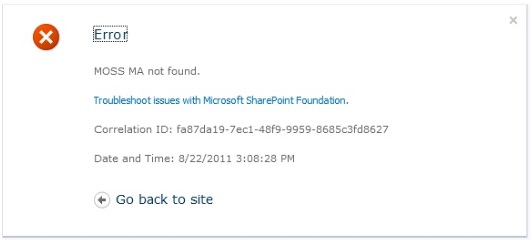 sharepoint_moss_ma_not_found_error